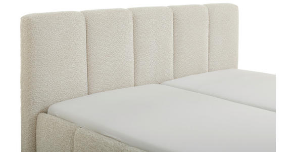 POLSTERBETT 180/200 cm  in Creme  - Creme/Schwarz, Design, Holz/Textil (180/200cm) - Xora