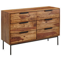 SIDEBOARD 117/80/42 cm  - Sheeshamfarben/Schwarz, Design, Holz/Metall (117/80/42cm) - MID.YOU