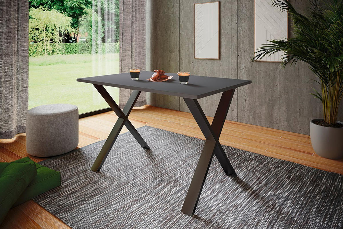 SCHREIBTISCH  in Anthrazit, Schwarz  - Anthrazit/Schwarz, Design (160/76/80cm) - MID.YOU