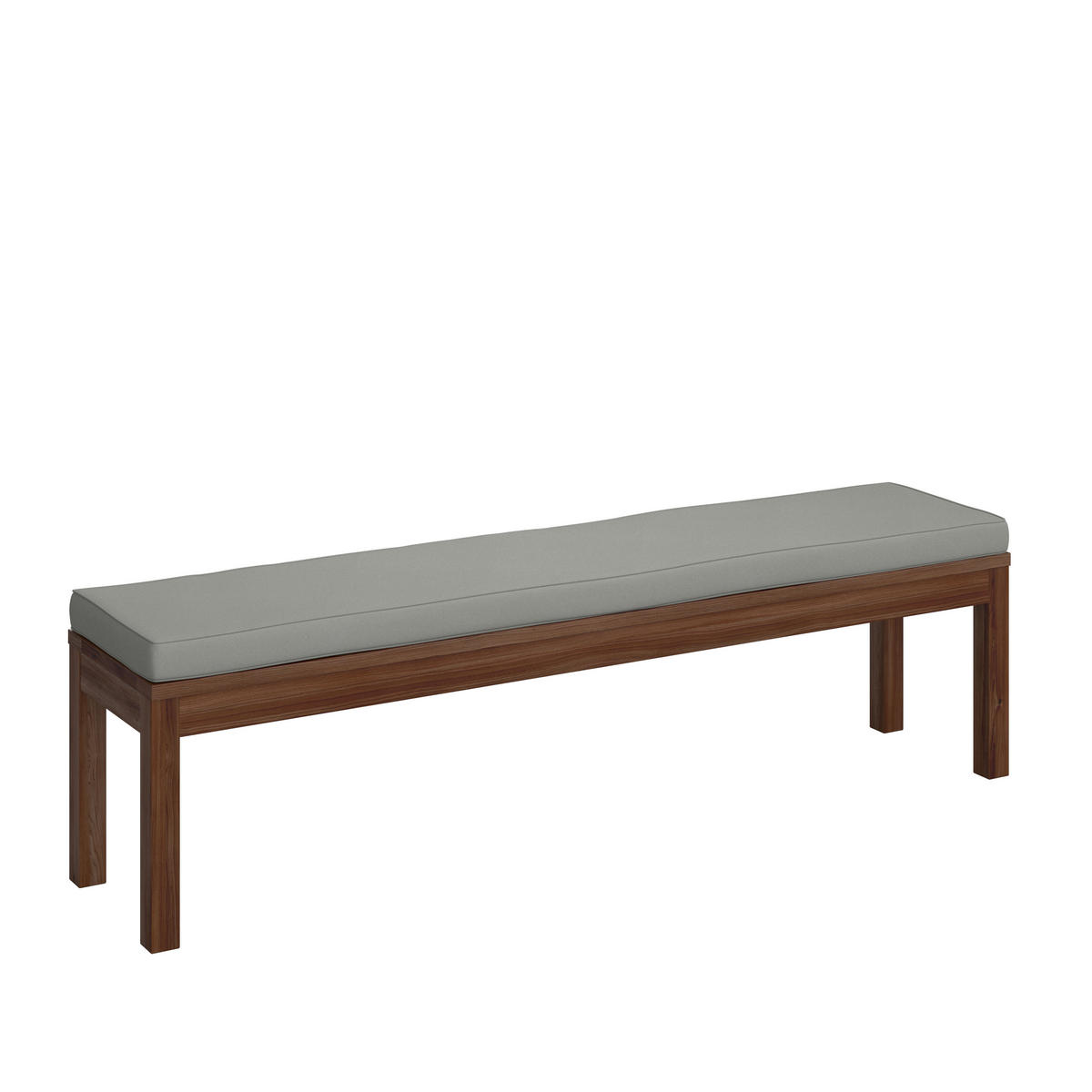 GARTENBANK 160/35/39 cm  in Grau, Teakfarben  - Grau/Teakfarben, MODERN, Holz/Textil (160/35/39cm) - Ambia Garden