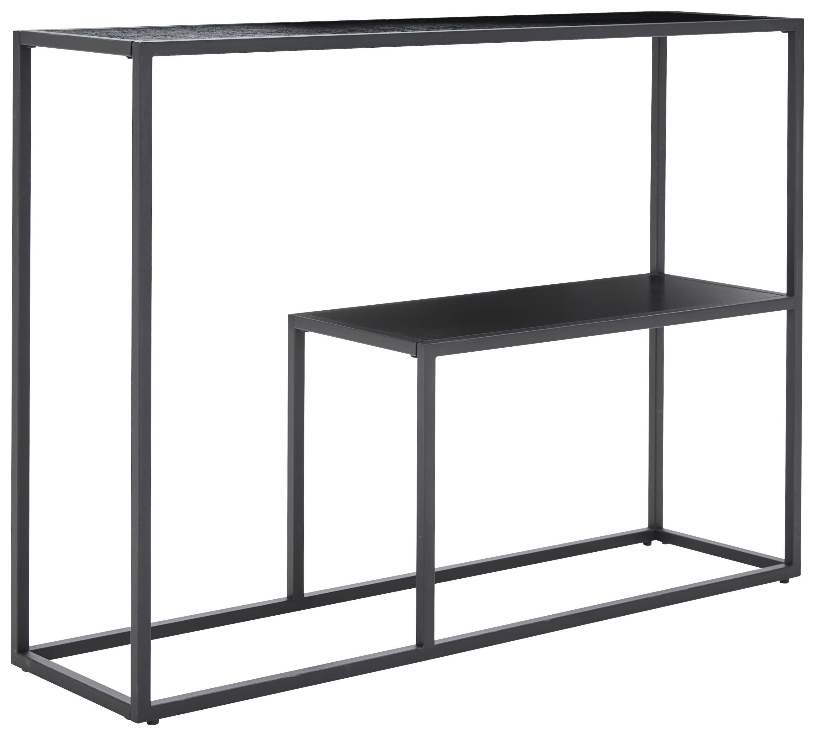 KONSOLENTISCH in Metall, Holzwerkstoff 110/30/80 cm    - Schwarz, Design, Holzwerkstoff/Metall (110/30/80cm) - MID.YOU