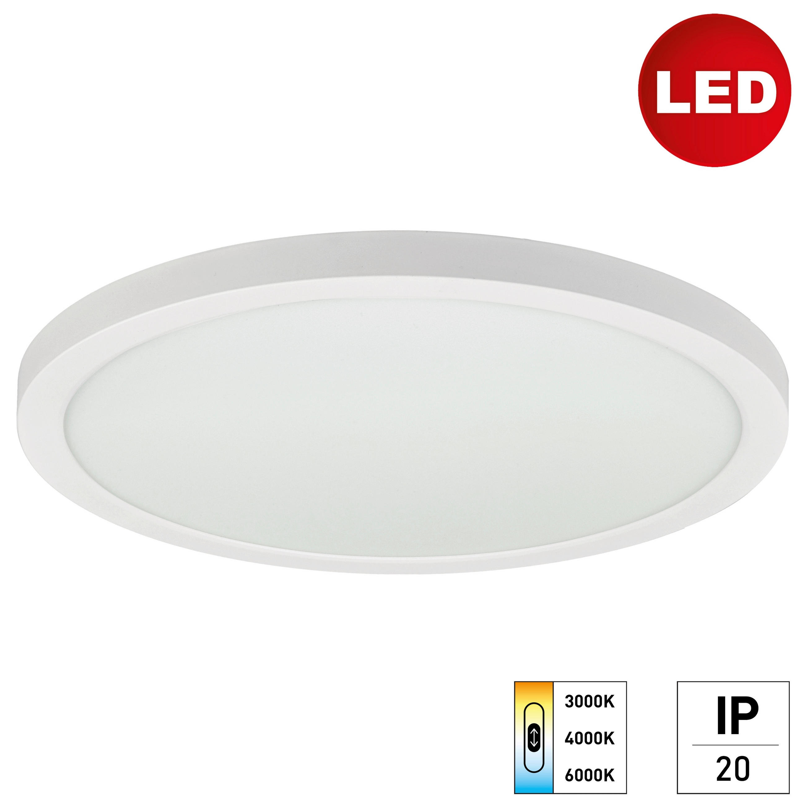 LED-DECKENLEUCHTE Space 30/1,7 cm   - Weiß, KONVENTIONELL, Kunststoff (30/1,7cm)