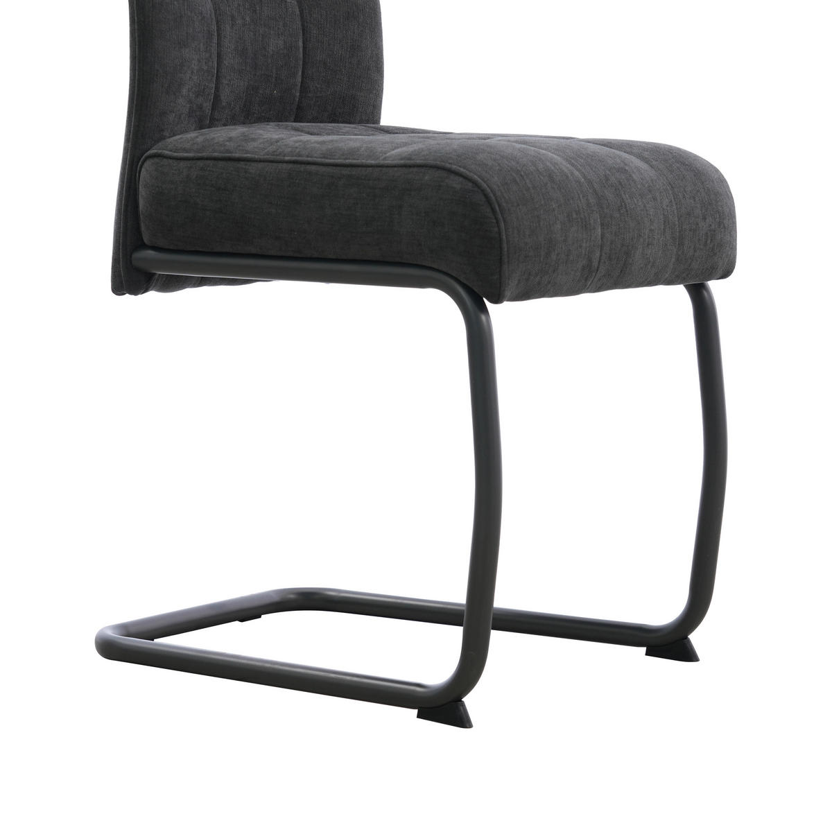 SCHWINGSTUHL   Mikrofaser  - Dunkelgrau/Grau, MODERN, Textil/Metall (44/95/61cm) - MID.YOU