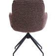 ARMLEHNSTUHL  in Eisen Webstoff  - Bordeaux/Schwarz, Design, Textil/Metall (66/89/69cm) - Novel