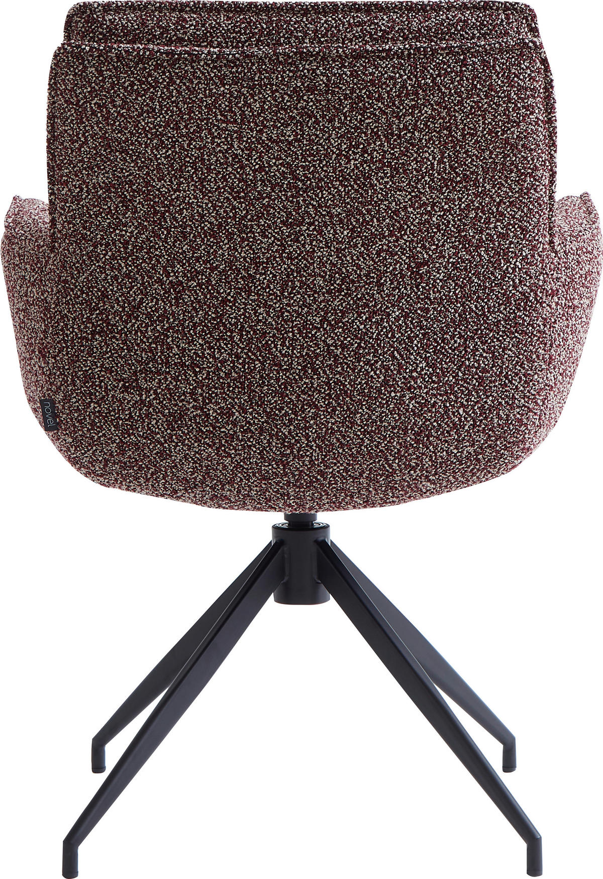 ARMLEHNSTUHL  in Eisen Webstoff  - Bordeaux/Schwarz, Design, Textil/Metall (66/89/69cm) - Novel