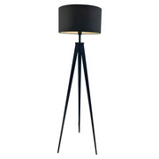 STOJACÍ SVÍTIDLO - černá, Lifestyle, kov/textil (49/157,5cm) - Ambiente