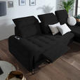 ECKSOFA in Webstoff Schwarz  - Schwarz, LIFESTYLE, Textil/Metall (310/180cm) - Valnatura