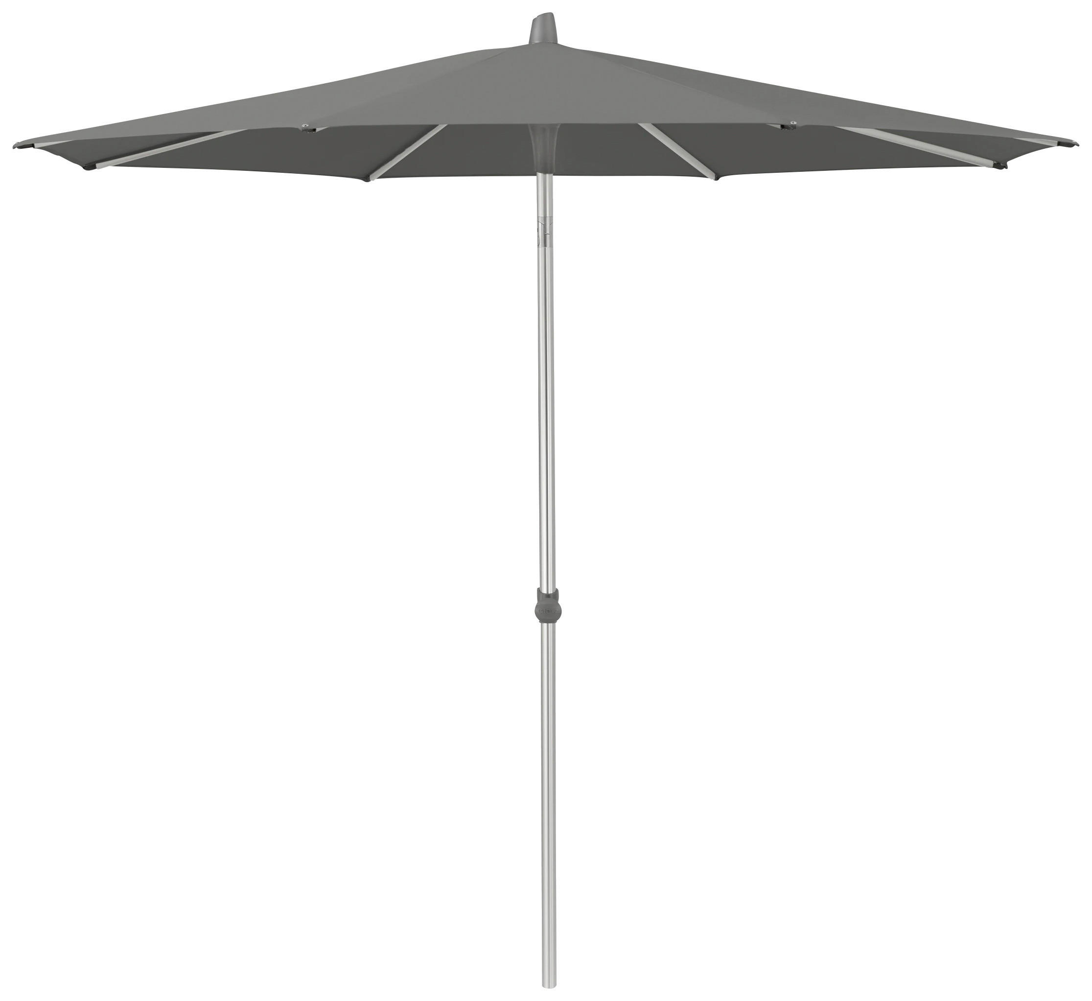 SONNENSCHIRM 300 cm Graphitfarben  - Silberfarben/Graphitfarben, KONVENTIONELL, Textil/Metall (300/300cm) - Glatz