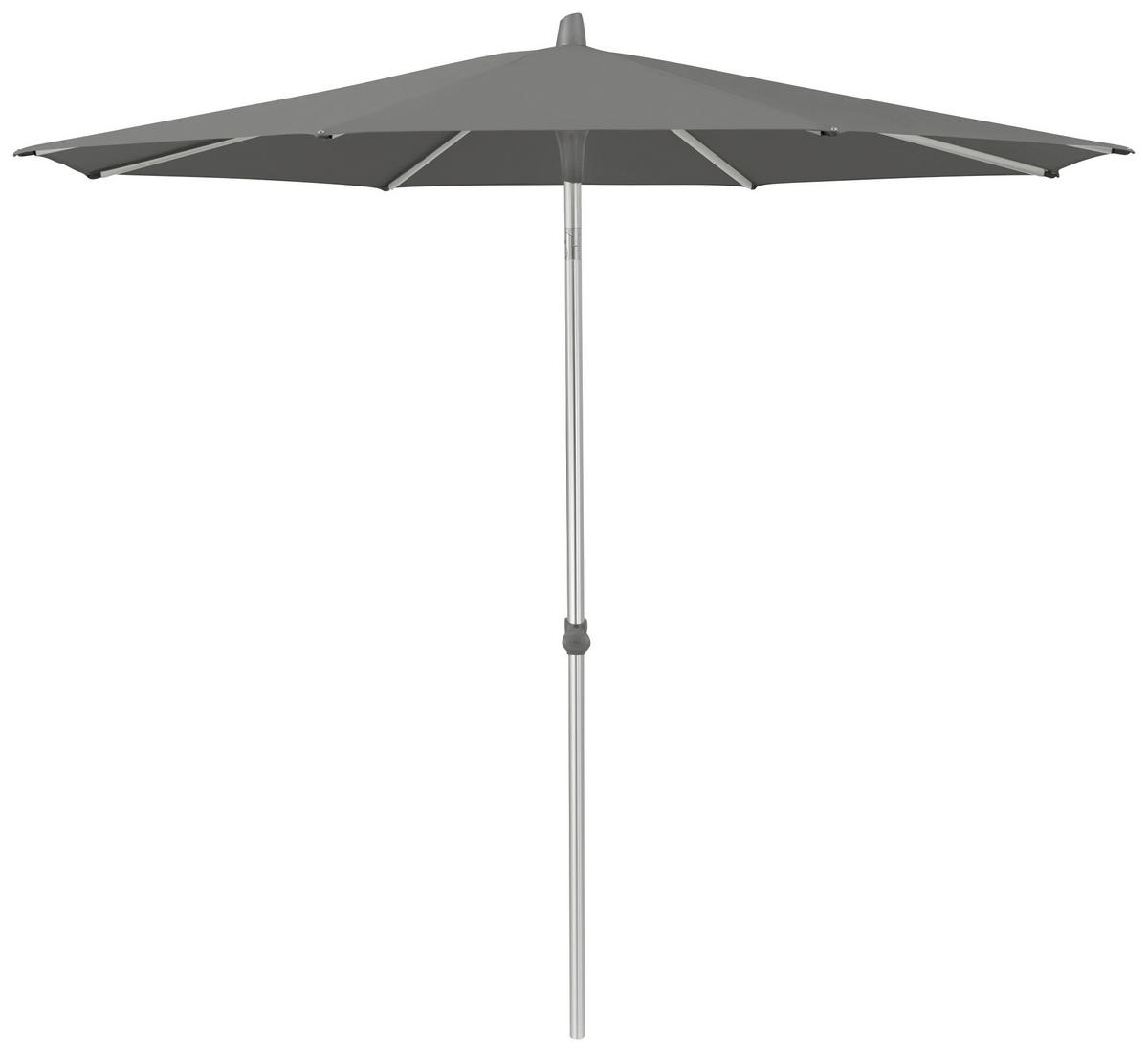 SONNENSCHIRM 300 cm Graphitfarben  - Silberfarben/Graphitfarben, KONVENTIONELL, Textil/Metall (300/300cm) - Glatz