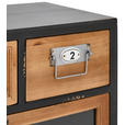 KOMMODE in 90/106/32 cm - Multicolor/Schwarz, LIFESTYLE, Glas/Holz (90/106/32cm) - Landscape