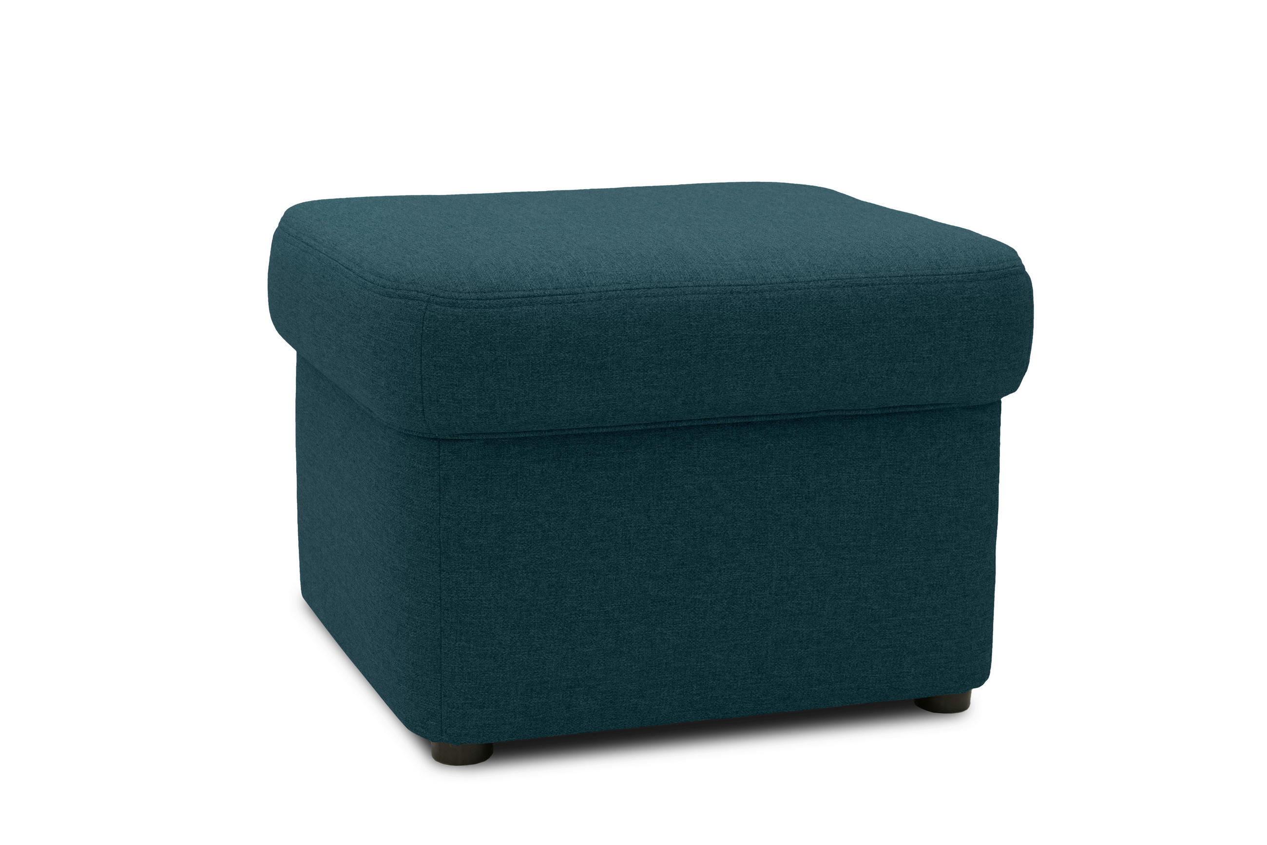 HOCKER in Textil Dunkelblau  - Schwarz/Dunkelblau, KONVENTIONELL, Kunststoff/Textil (61/40/61cm) - MID.YOU