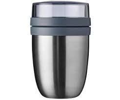 TERMONÁDOBA NA JEDLO  0,5 + 0,2 l - farba ušľachtilej ocele, Basics, kov/plast (10,7/16,9cm) - Mepal