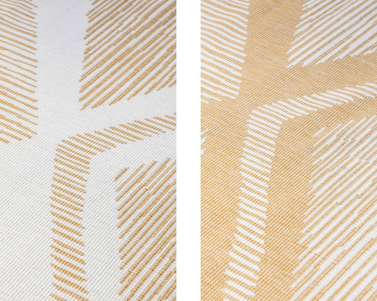 OUTDOORTEPPICH 80/150 cm Gemini Honig, Weiß  - Weiß/Honig, Design, Kunststoff (80/150cm) - Hanse Home