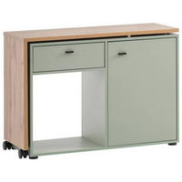 SCHREIBTISCH  in Grün, Eichefarben  - Eichefarben/Schwarz, MODERN, Holzwerkstoff/Kunststoff (104,6/75,3/39cm) - MID.YOU