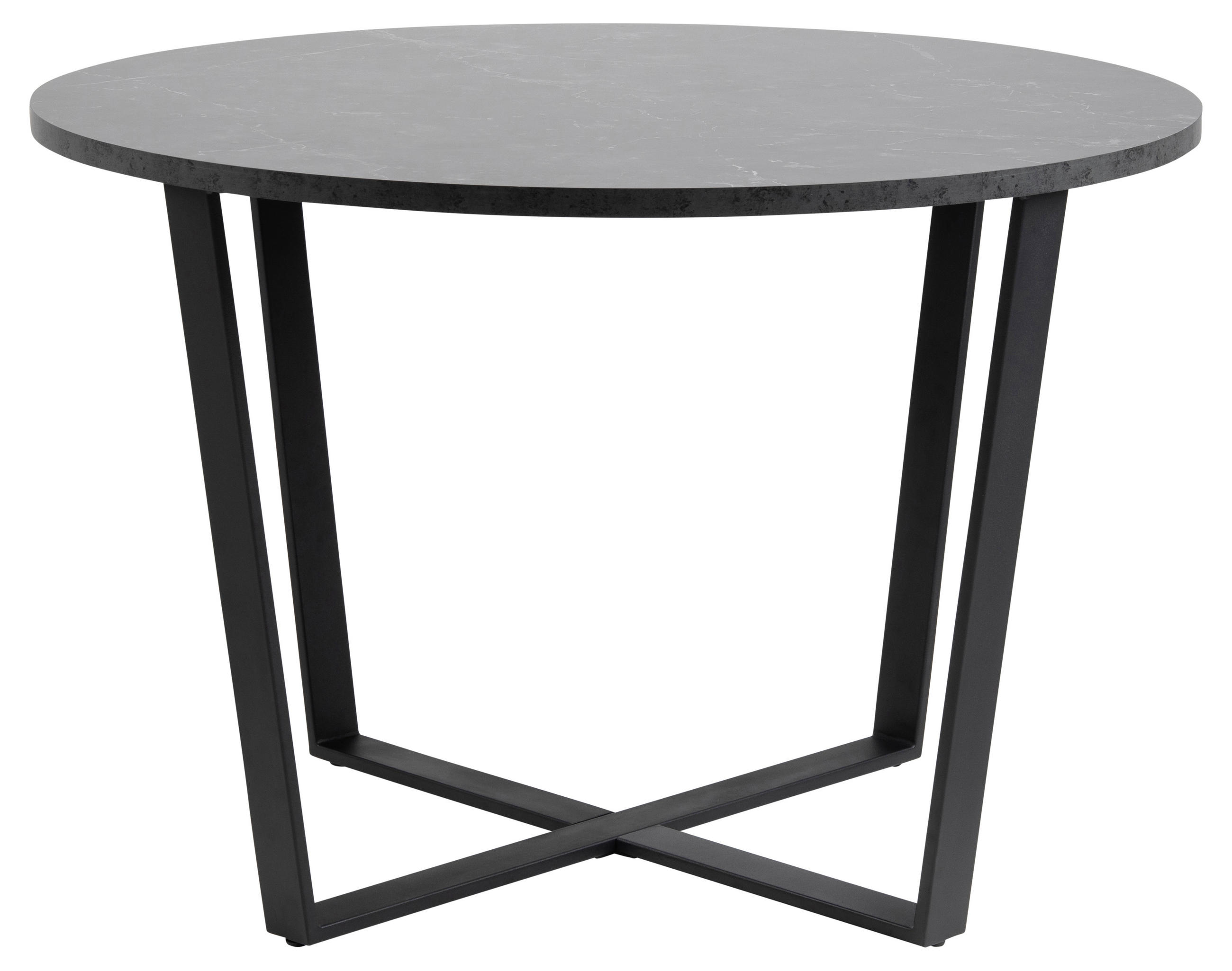 MASĂ din material pe bază de lemn 110/110/75 cm   - negru, Design, metal/material pe bază de lemn (110/110/75cm) - Carryhome