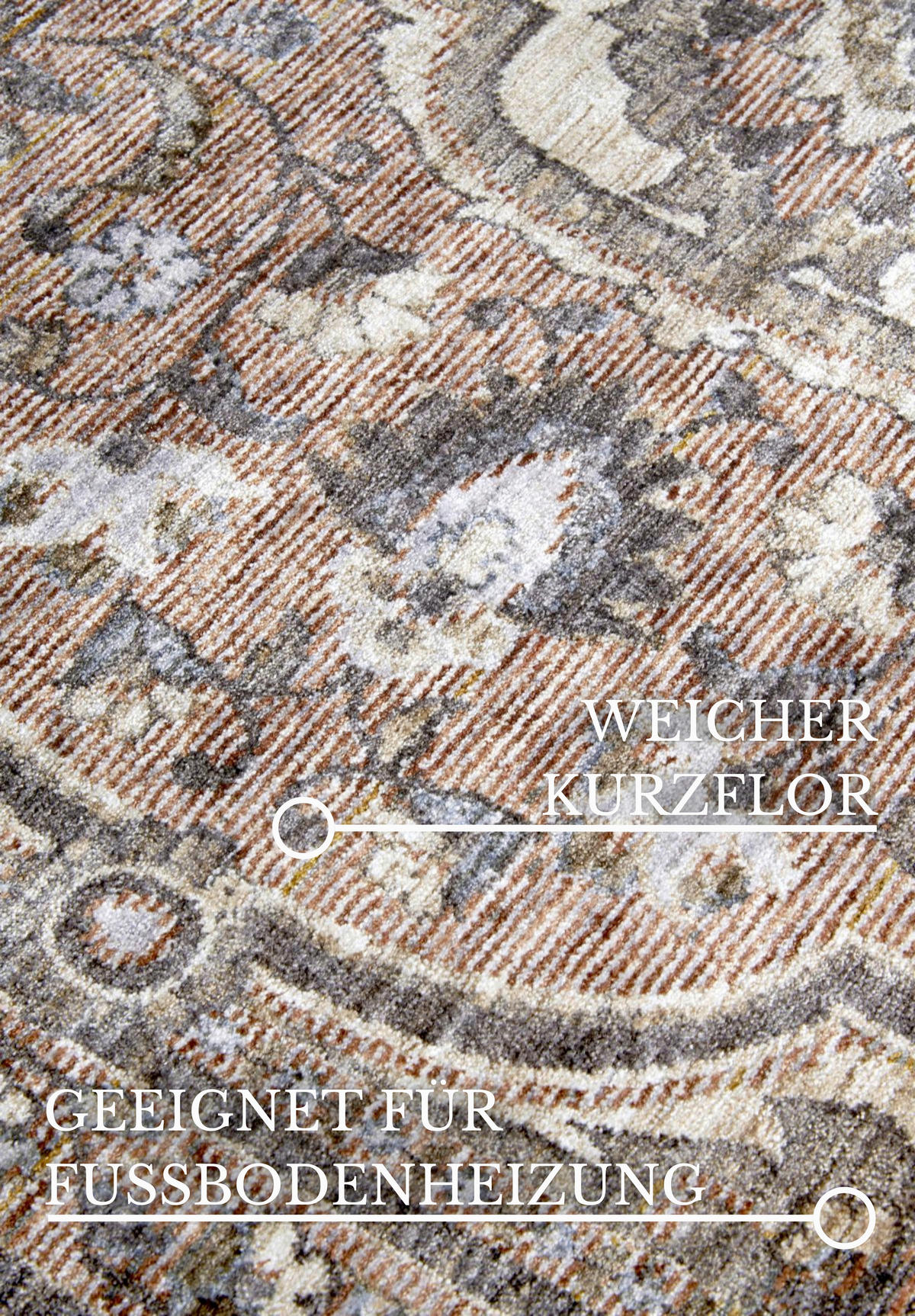 FLACHWEBETEPPICH 160/225 cm Kollektion 1871 Multicolor, Kupferfarben  - Multicolor/Kupferfarben, Design, Kunststoff (160/225cm) - Villeroy & Boch