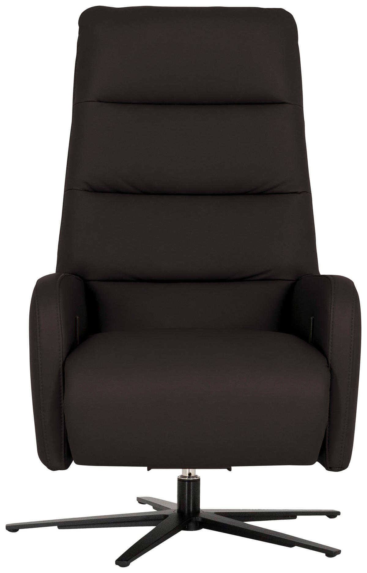 RELAXSESSEL Leder Schwarzbraun  - Schwarzbraun/Schwarz, Modern, Leder/Metall (66/110/83cm) - Joop!