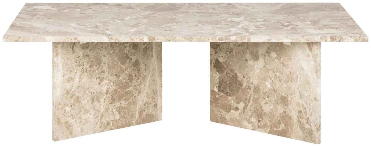 COUCHTISCH in Stein 140/70/42 cm  - Creme, Design, Stein (140/70/42cm) - Livetastic