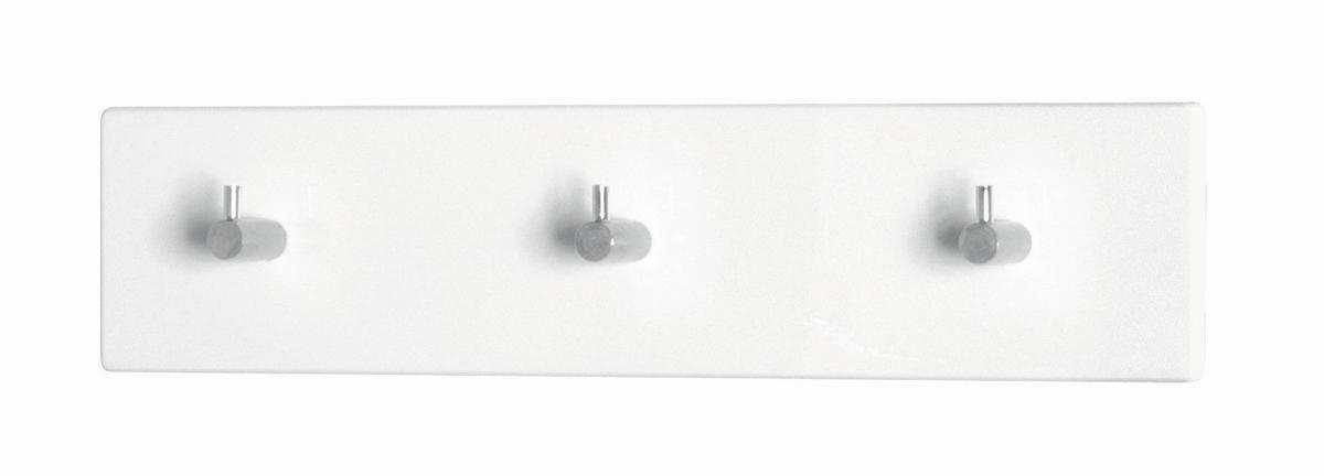 STENSKI OBEŠALNIK - barve kroma/bela, Basics, kovina/leseni material (34/5/8cm) - Boxxx