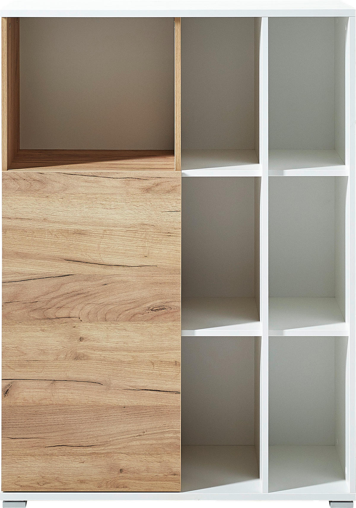 AKTENSCHRANK Weiß, Eichefarben  - Eichefarben/Weiß, Design, Holzwerkstoff (85/120/40cm) - Germania