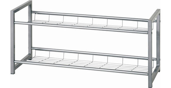 SCHUHREGAL 80/38/30 cm  - Alufarben, Design, Metall (80/38/30cm) - Carryhome