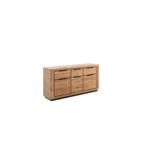 Sideboard Greno T02 163/80/40 cm  - Wildeiche/Schwarz, Design, Holz/Holzwerkstoff (163/80/40cm) - MID.YOU