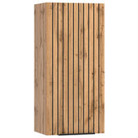 HÄNGESCHRANK 30/64/20 cm  - Eiche Wotan/Schwarz, MODERN, Holzwerkstoff/Metall (30/64/20cm) - Held