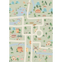 KINDERTEPPICH 160/230 cm LIVING ECOVIA, waschbar  - Pastellblau/Salbeigrün, Trend, Kunststoff/Textil (160/230cm) - Lindorug