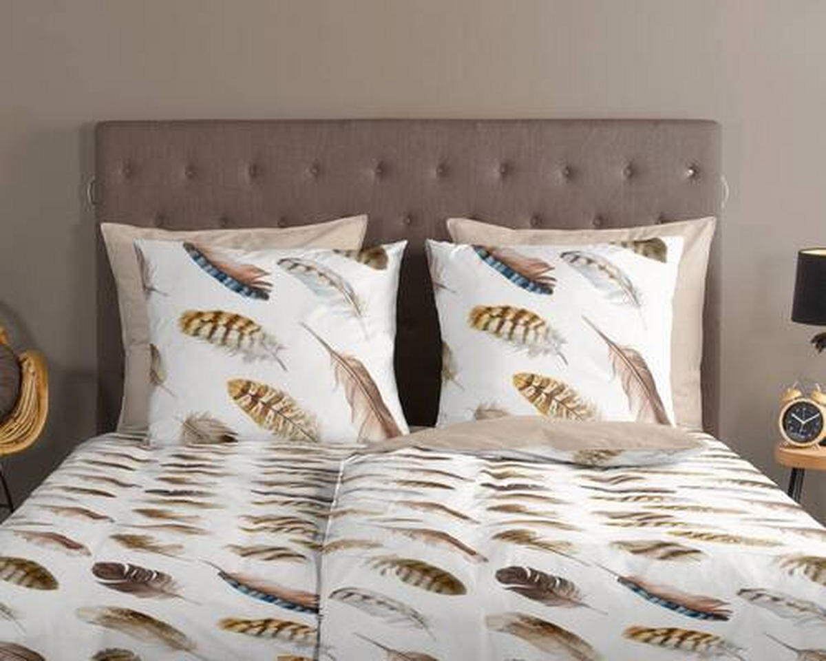 WENDEBETTWÄSCHE Fedra Renforcé 135/200 cm  - Ecru/Beige, Natur, Textil (135/200cm)