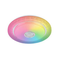 LED MENNYEZETI LÁMPA - krómszínű/fehér, Trend, műanyag/fém (38/8cm) - Novel