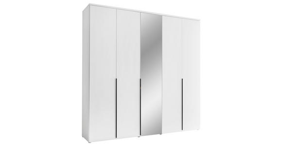 DREHTÜRENSCHRANK in Weiß - Schwarz/Weiß, MODERN, Glas/Holzwerkstoff (225/225/52cm) - Carryhome