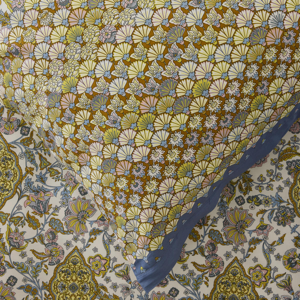 BETTWÄSCHE Tigullio Satin 155/220 cm  - Blau, KONVENTIONELL, Textil (155/220cm) - Bassetti