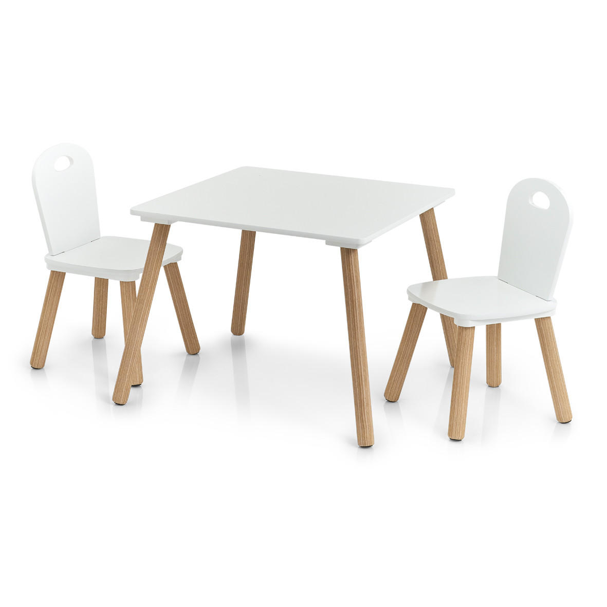 KINDERSITZGRUPPE Weiß  - Weiß, Basics, Holz/Holzwerkstoff (55/55/43,5cm) - Zeller Present