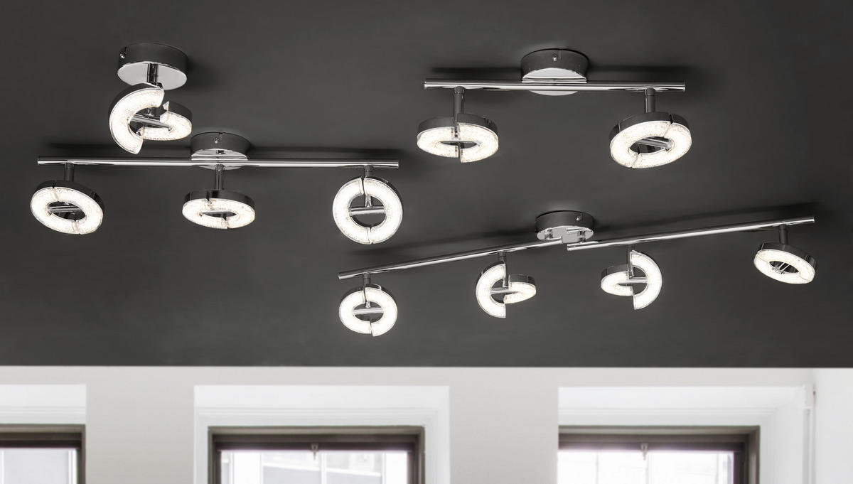 LED ZÁŘIČ, 10/10 cm  - Design, kov/plast (10/10cm) - Novel
