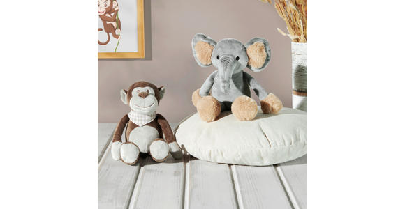 PLÜSCHTIER Monkey 20 cm  - Beige/Braun, Basics, Textil (20cm) - My Baby Lou