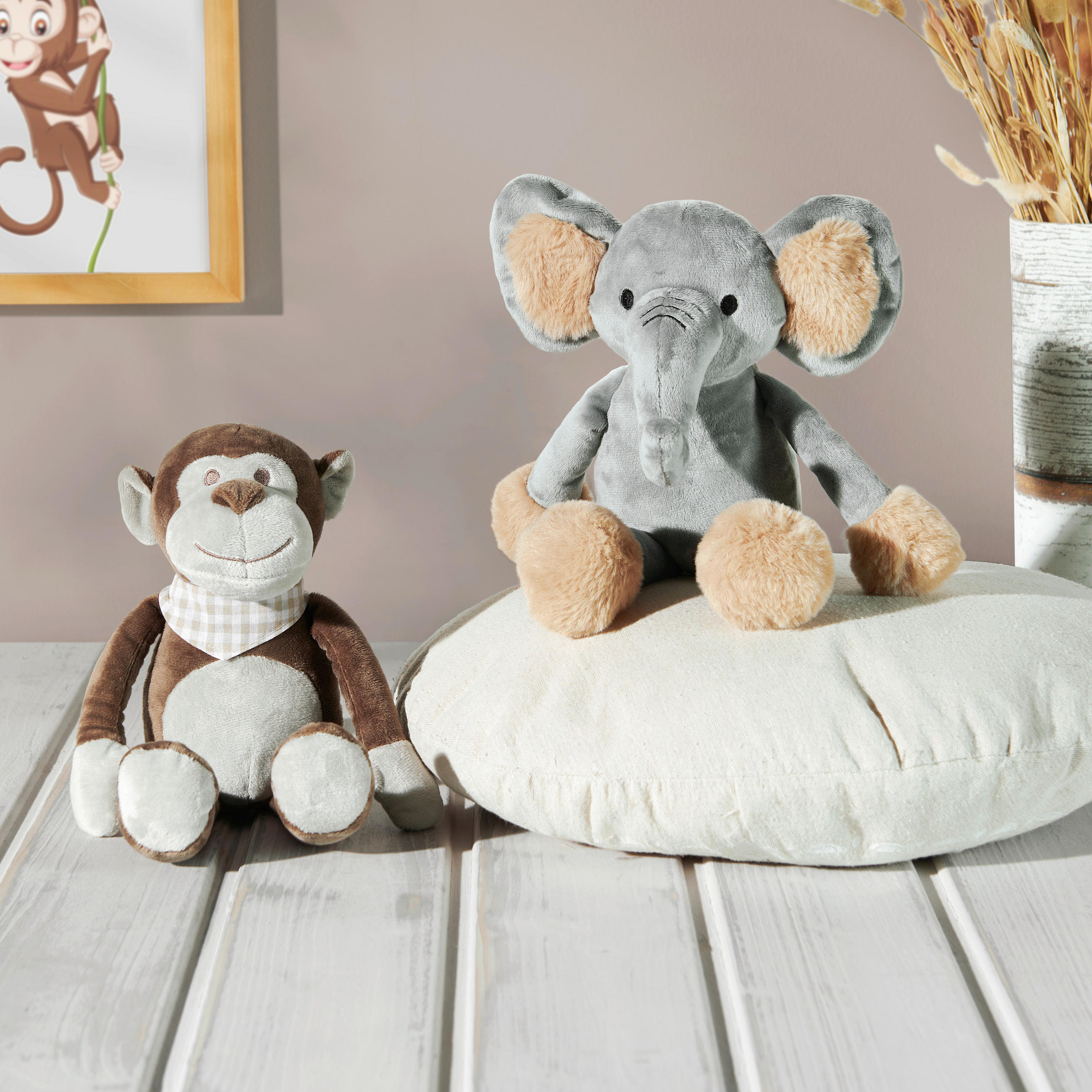 PLÜSCHTIER Toni  - Grau, Basics, Textil (20cm) - My Baby Lou