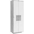 GARDEROBENSCHRANK  in 72/198/37 cm  - Buchefarben/Weiß, MODERN, Glas/Holz (72/198/37cm) - Linea Natura