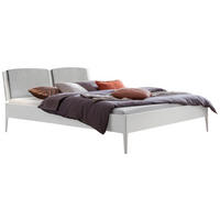 BETT 140/200 cm  in Weiß, Hellgrau  - Hellgrau/Weiß, KONVENTIONELL (140/200cm) - Hasena