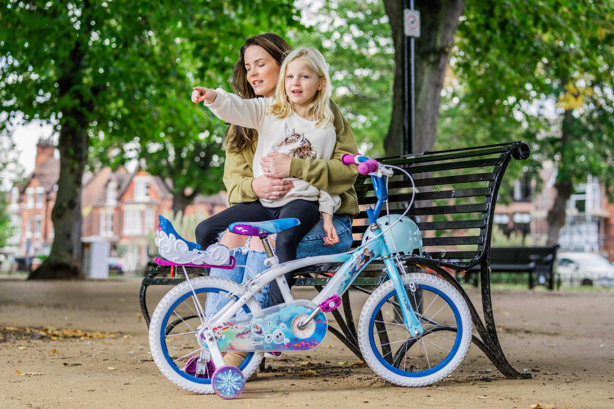 KINDERFAHRRAD 16 Zoll  - Weiß/Hellblau, Basics, Metall (54/84.5/112cm)