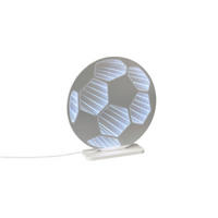 LED-DEKOLEUCHTE Football 23/24 cm  - Weiß, LIFESTYLE, Kunststoff/Metall (23/24cm) - Novel