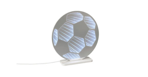 LED-DEKOLEUCHTE Football 23/24 cm  - Weiß, LIFESTYLE, Kunststoff/Metall (23/24cm) - Novel