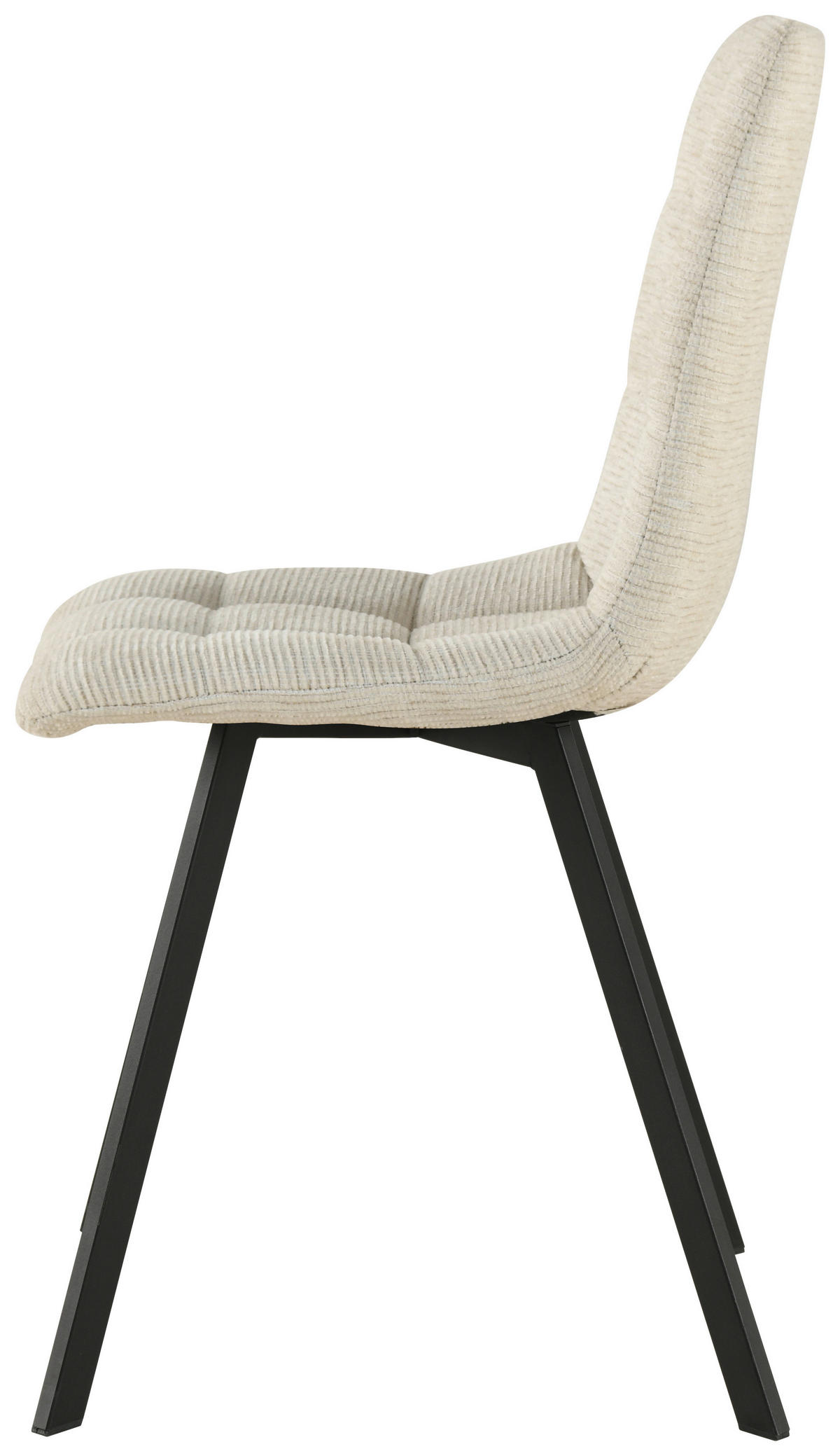 STUHL Webstoff Beige  - Beige/Schwarz, Design, Textil/Metall (45/88/55cm) - Carryhome