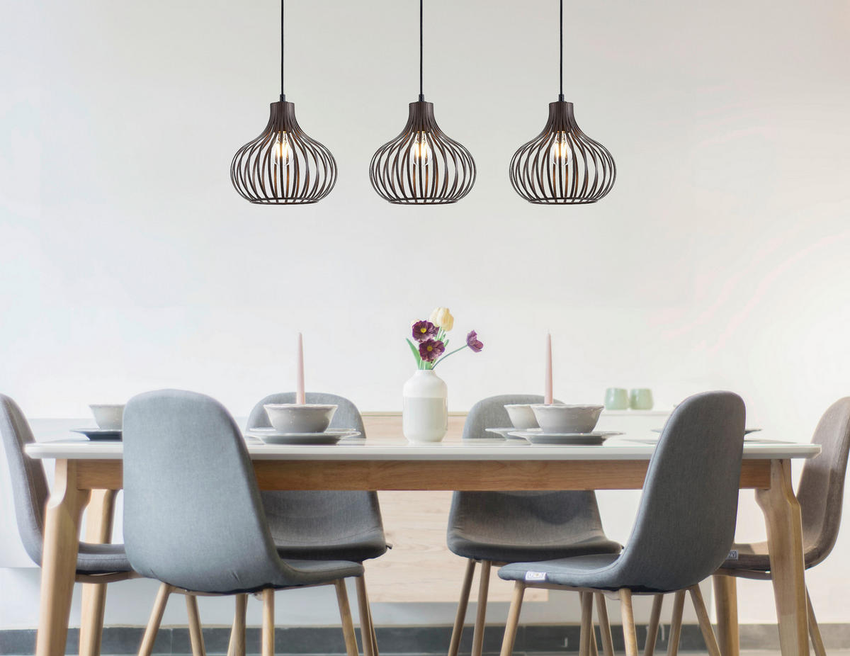 HÄNGELEUCHTE 105/30/150 cm  - Rostfarben, Design, Metall (105/30/150cm) - Globo