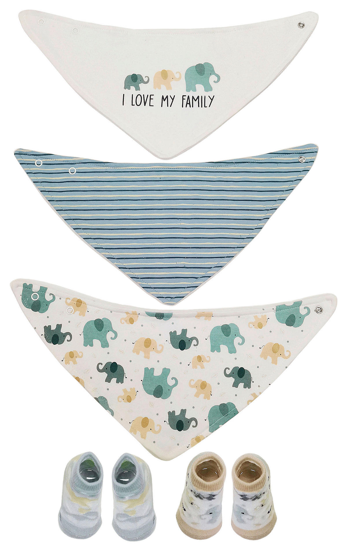 BABYBEKLEIDUNGSSET 5-teilig  - Hellbraun/Weiß, Basics, Textil (uninull) - My Baby Lou