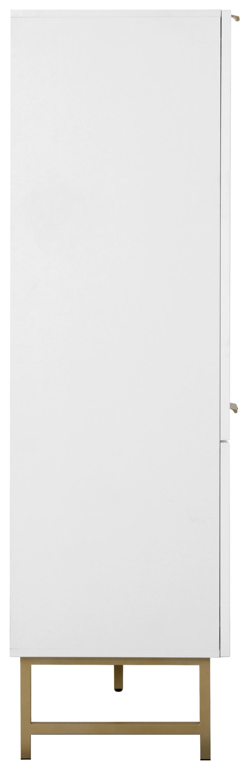 VYSOKÁ KOMODA, bílá, 100/142/41 cm - bílá/barvy zlata, Design, kov/kompozitní dřevo (100/142/41cm) - MID.YOU