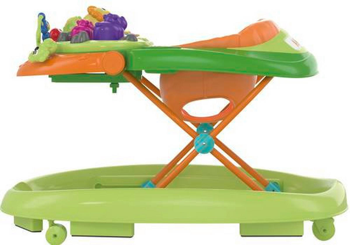LAUFLERNWAGEN - Orange/Grün, Basics, Textil/Metall (47/45/81cm) - Chicco