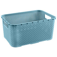 AUFBEWAHRUNGSKÖRBCHEN    32/22/15 cm  - Blau, Basics, Kunststoff (32/22/15cm) - My Baby Lou