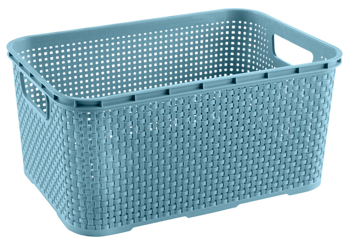AUFBEWAHRUNGSKÖRBCHEN    32/22/15 cm  - Blau, Basics, Kunststoff (32/22/15cm) - My Baby Lou
