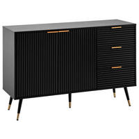 SIDEBOARD  in 120/80/40 cm  - Schwarz/Kupferfarben, Design, Holzwerkstoff/Metall (120/80/40cm) - MID.YOU