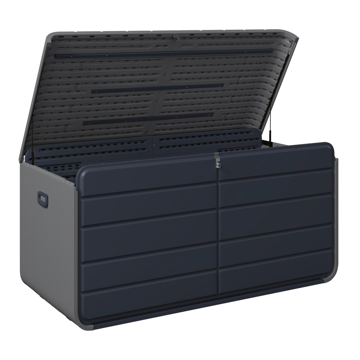 KISSENBOX 160/80/76 cm  - Anthrazit/Hellgrau, Design, Kunststoff/Metall (160/80/76cm) - Ambia Garden